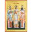 Icoana pictata Sfintii Trei Ierarhi-Atelier de icoane Divinart Iasi