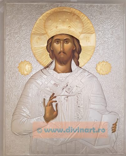 Icoana pictata pe lemn Iisus Hristos Mare Arhiereu