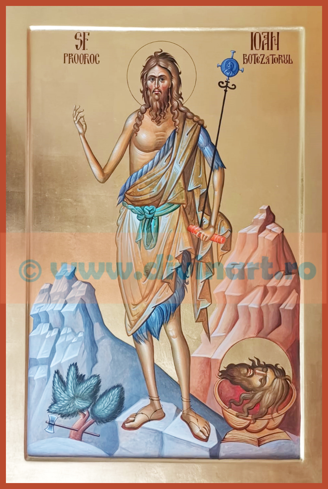 Icoana pictata Sfantul Ioan Botezatorul 70x100 cm